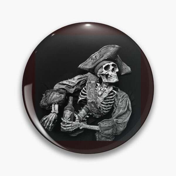 Item preview, Pirate Skeleton Black and White Gothic Art designed and sold by inkoutninja.