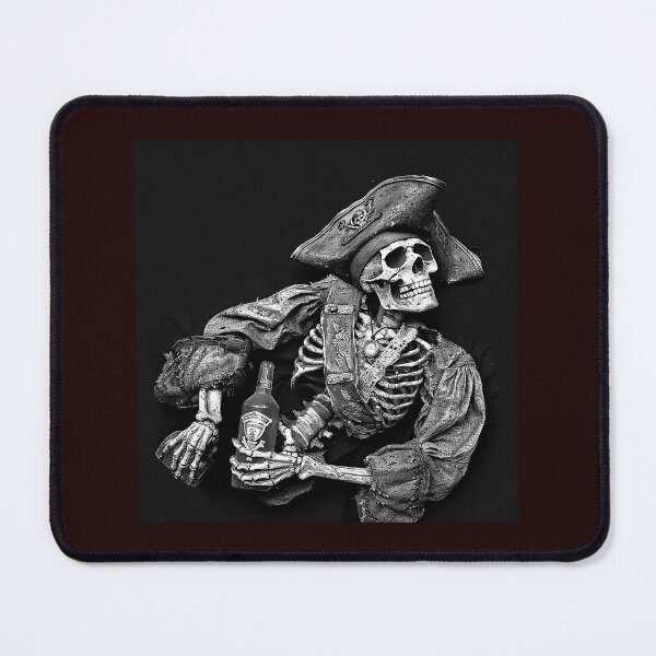 Item preview, Pirate Skeleton Black and White Gothic Art designed and sold by inkoutninja.