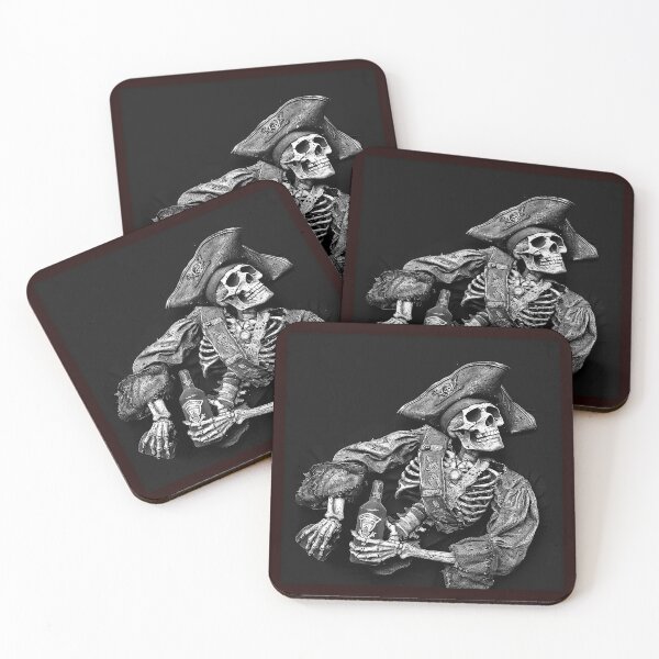 Item preview, Pirate Skeleton Black and White Gothic Art designed and sold by inkoutninja.