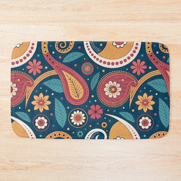 Item preview, Colorful paisley pattern with floral designed and sold by trendspatterns.