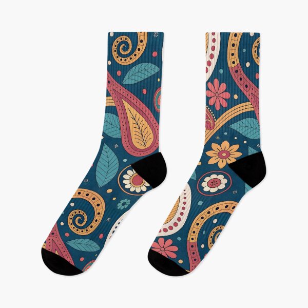Item preview, Colorful paisley pattern with floral designed and sold by trendspatterns.