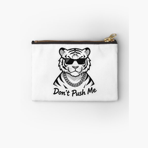 Item preview, White Tiger Cool Sticker DON'T PUSH ME 3 designed and sold by HealthyEnvy.