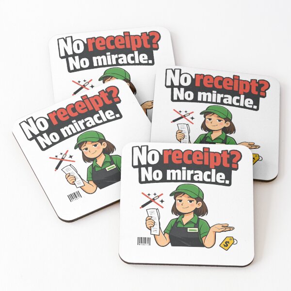 Item preview, No Receipt No Miracle Funny Retail Worker designed and sold by CoolTShirtDesign.