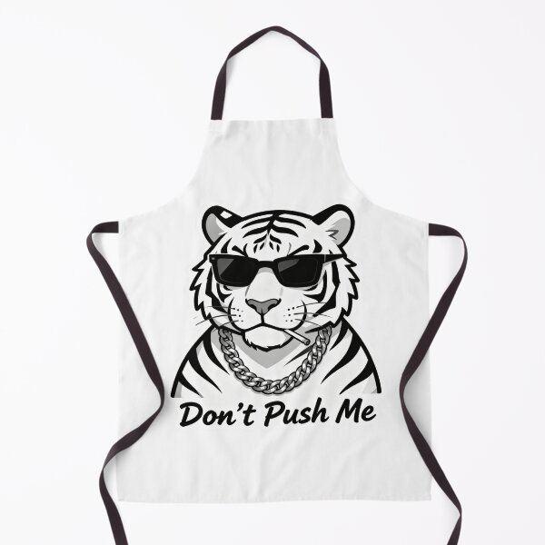 Item preview, White Tiger Cool Sticker DON'T PUSH ME 2 designed and sold by HealthyEnvy.