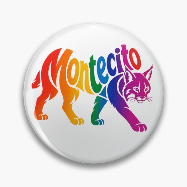 Item preview, Montecito, California - Rainbow Bobcat Typography Shape designed and sold by Myra365Art.