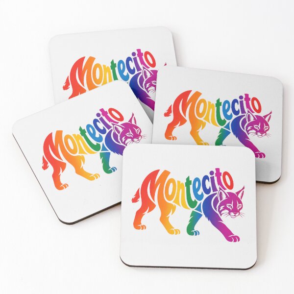 Item preview, Montecito, California - Rainbow Bobcat Typography Shape designed and sold by Myra365Art.