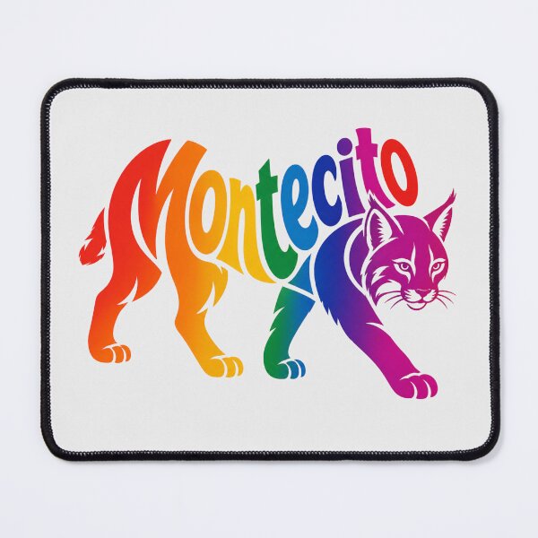Item preview, Montecito, California - Rainbow Bobcat Typography Shape designed and sold by Myra365Art.