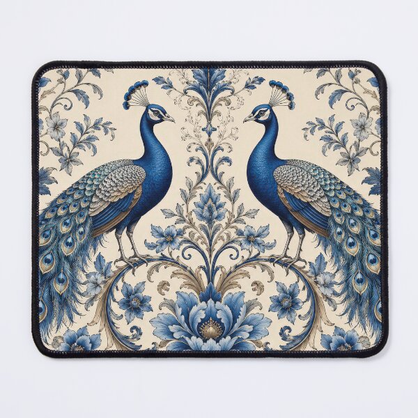 Item preview, Elegant Blue Peacock Floral Vintage Chinoiserie Art Design designed and sold by LiuTiuuu.