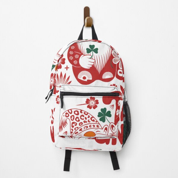 Item preview, Festive Gnomes in Chinese Paper Cut Style designed and sold by Bloomkept.