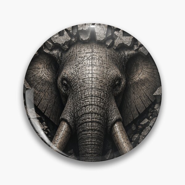 Item preview, Founder Engineering Structure Creates Power Elephant Blueprint Wall Art designed and sold by SavannaStrikes.