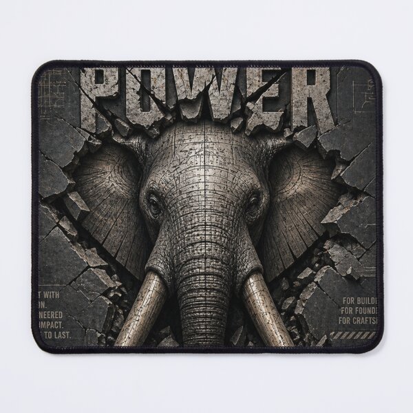 Item preview, Founder Engineering Structure Creates Power Elephant Blueprint Wall Art designed and sold by SavannaStrikes.