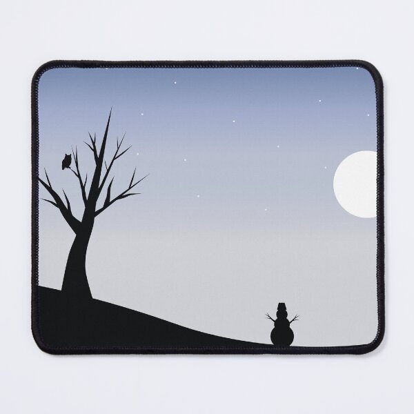 Item preview, Owl sits on a lonely tree. The elk and snowman under a tree. Moon. Approximation of winter designed and sold by ArtEventET.