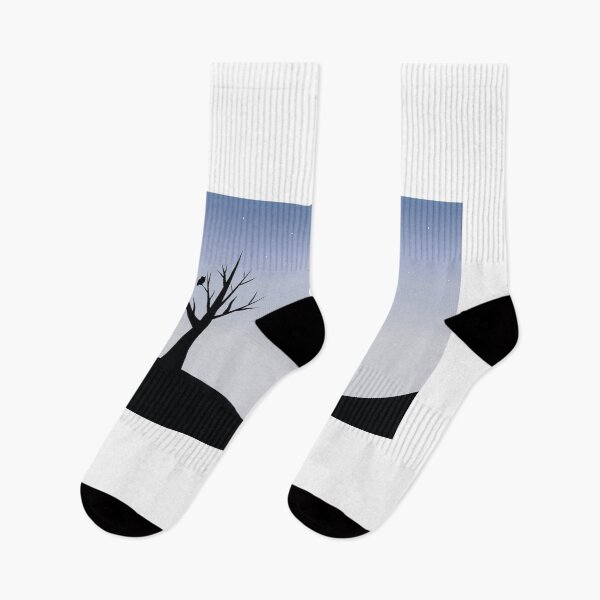 Item preview, Owl sits on a lonely tree. The elk and snowman under a tree. Moon. Approximation of winter designed and sold by ArtEventET.