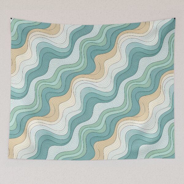 Item preview, Abstract wavy pattern designed and sold by trendspatterns.