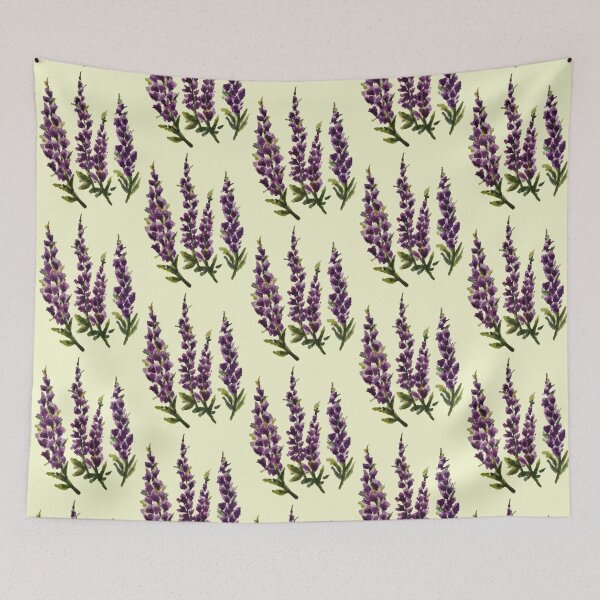 Artikelvorschau, Aquarell von Wild Purple Lavender entworfen und verkauft von Lush Brush & Line.