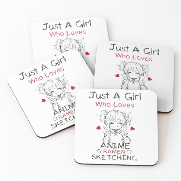 Item preview, Just A Girl Who Loves Anime Ramen And Sketching designed and sold by HopeeART.