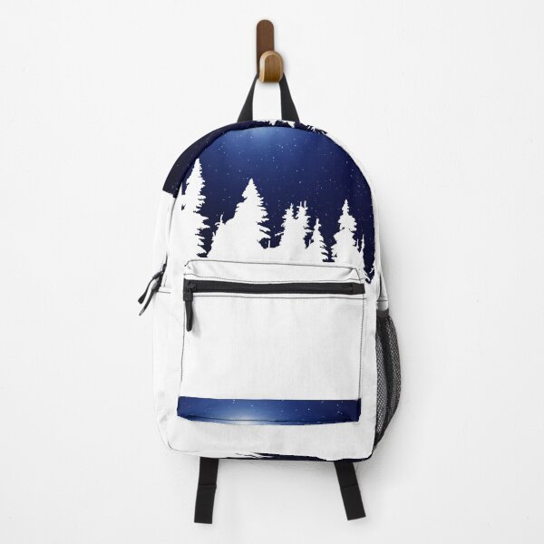 Item preview, Bright moon illuminates the mysterious night forest. Winter night landscape. Spruce forest in winter designed and sold by ArtEventET.