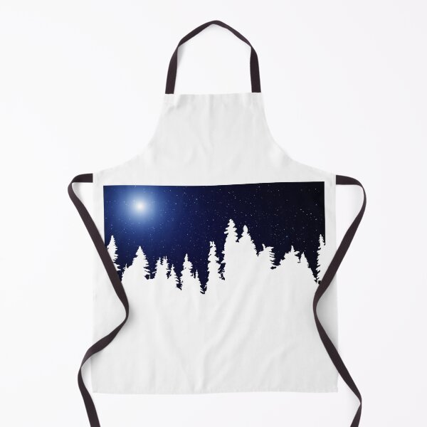 Item preview, Bright moon illuminates the mysterious night forest. Winter night landscape. Spruce forest in winter designed and sold by ArtEventET.