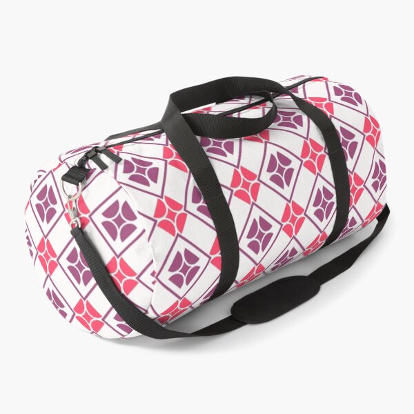 Item preview, Magenta haze, hot cherry red & snow white geometric shapes designed and sold by Mint + Midnight.