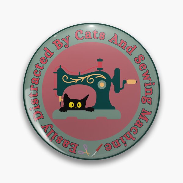 Item preview, Easily Distracted By Cats And Sewing Machine designed and sold by Wiss2Arts.