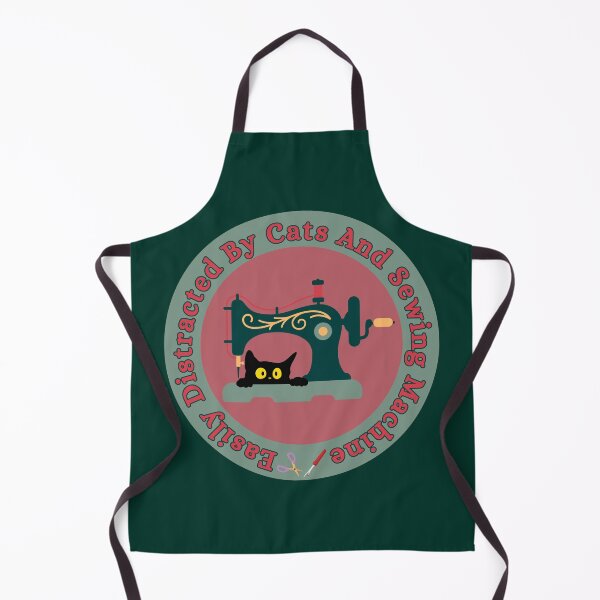 Item preview, Easily Distracted By Cats And Sewing Machine designed and sold by Wiss2Arts.