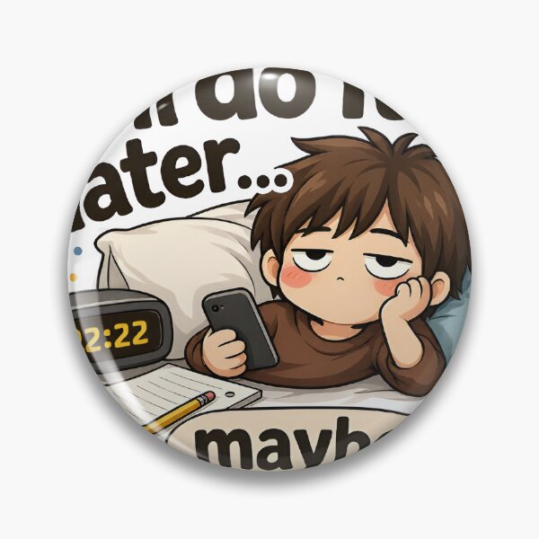 Item preview, Funny Procrastination Sticker – I’ll Do It Later Maybe Lazy Meme Humor designed and sold by StickoStore.
