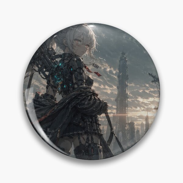 Item preview, Mecha girl Sea-city at Sunrise designed and sold by LiuTiuuu.