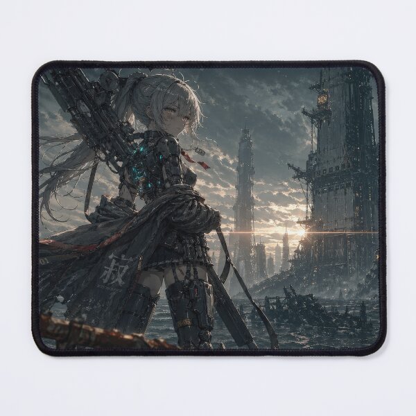 Item preview, Mecha girl Sea-city at Sunrise designed and sold by LiuTiuuu.