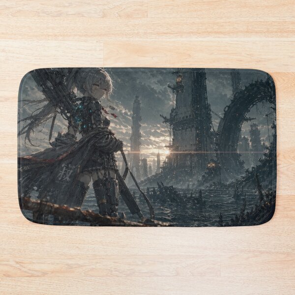 Item preview, Mecha girl Sea-city at Sunrise designed and sold by LiuTiuuu.