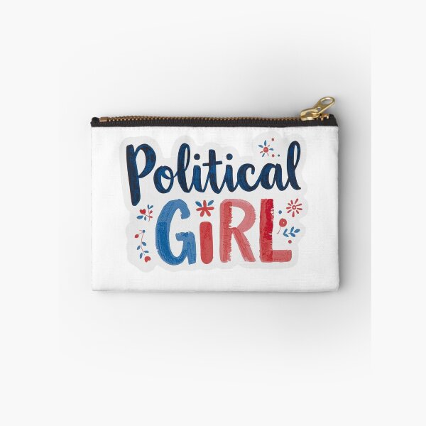 Aperçu de l'œuvre Politique Gril Rouge Bleu Texte créée et vendue par PamLeeDesign.