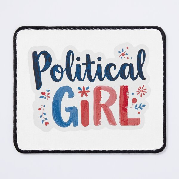 Item preview, Political Gril Red Blue Text  designed and sold by PamLeeDesign.