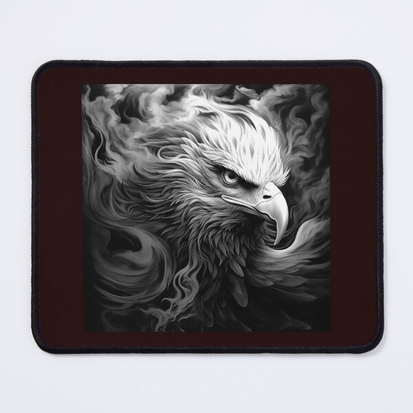 Item preview, Black and White Eagle Spirit Portrait designed and sold by inkoutninja.