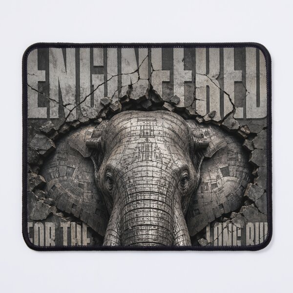 Item preview, Infrastructure Founder Engineered Long Run Elephant Blueprint Wall Art designed and sold by SavannaStrikes.