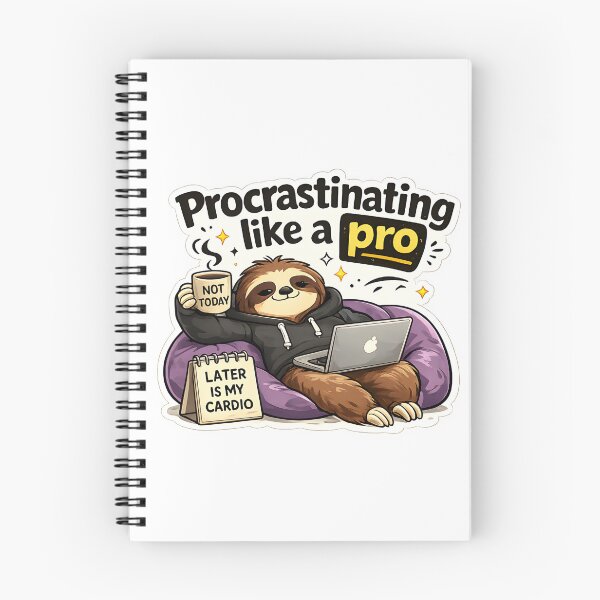 Item preview, Funny Procrastinating Like a Pro Sticker – Lazy Sloth Meme Cute Humor designed and sold by StickoStore.