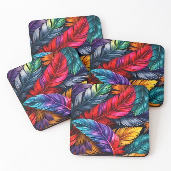 Item preview, Vibrant Tropical Feather Leaves Pattern – Colorful Jungle Botanical Print designed and sold by Kaleidoscope Print.