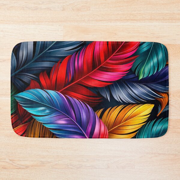 Item preview, Vibrant Tropical Feather Leaves Pattern – Colorful Jungle Botanical Print designed and sold by Kaleidoscope Print.