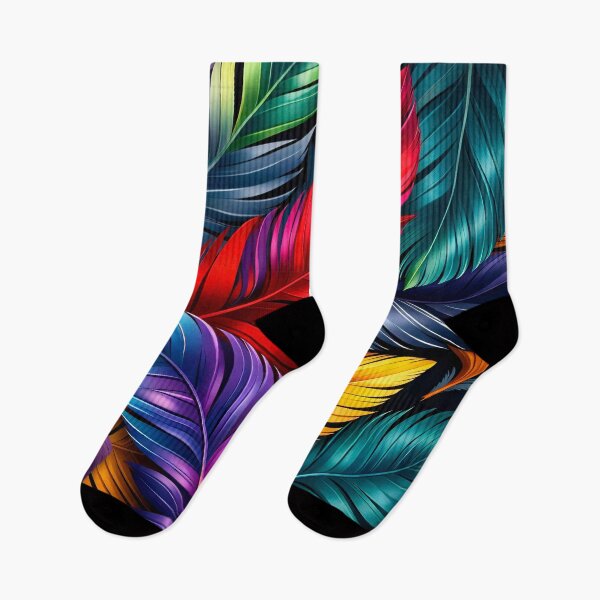 Item preview, Vibrant Tropical Feather Leaves Pattern – Colorful Jungle Botanical Print designed and sold by Kaleidoscope Print.