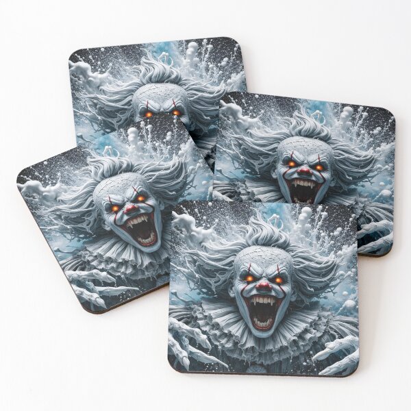 Item preview, Terrifying Evil Clown Horror Art – Screaming Nightmare Monster Print designed and sold by Kaleidoscope Print.