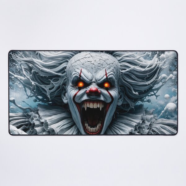 Item preview, Terrifying Evil Clown Horror Art – Screaming Nightmare Monster Print designed and sold by Kaleidoscope Print.