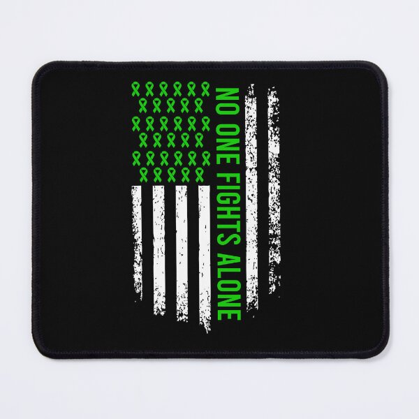 Item preview, No One Fights Alone - Mental Health Awareness Green Ribbon designed and sold by anerahilsya.