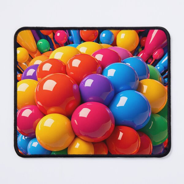 Item preview, Colorful Glossy Abstract Balls – Bright 3D Pop Art Pattern designed and sold by Kaleidoscope Print.