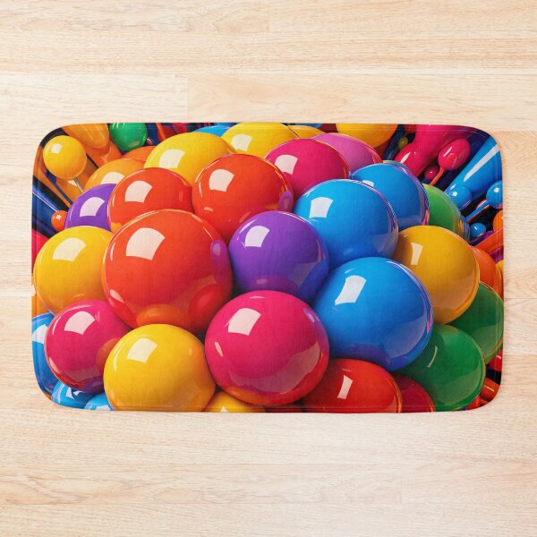 Item preview, Colorful Glossy Abstract Balls – Bright 3D Pop Art Pattern designed and sold by Kaleidoscope Print.