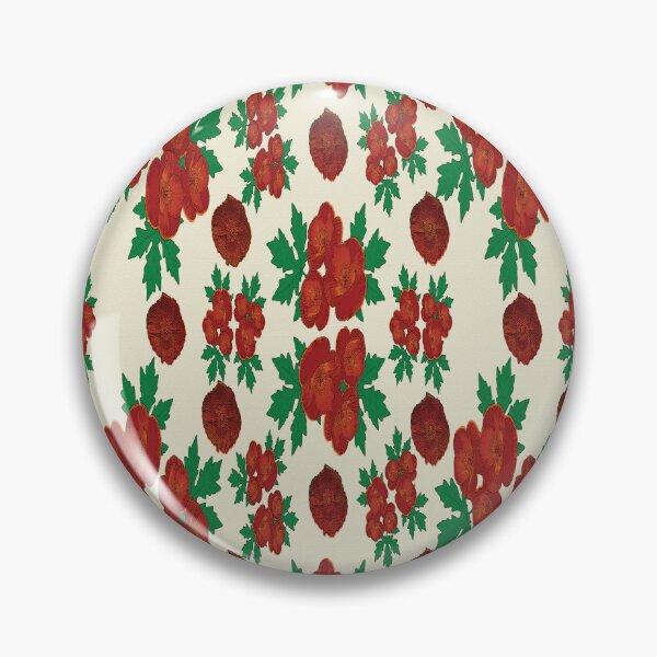 Item preview, Botanical Poppy Flower pattern on Beige designed and sold by PVTCreations.
