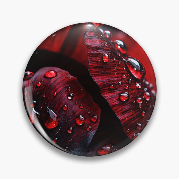 Item preview, Dark Red Tropical Leaf Macro – Gothic Botanical Water Drops Print designed and sold by Kaleidoscope Print.