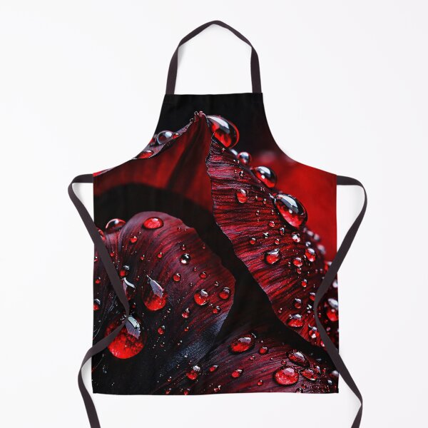 Item preview, Dark Red Tropical Leaf Macro – Gothic Botanical Water Drops Print designed and sold by Kaleidoscope Print.