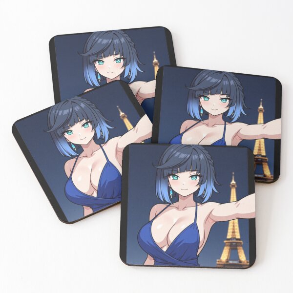 Item preview, Yelan Night Out in Paris Aesthetic Fan Art designed and sold by Jimakmo.