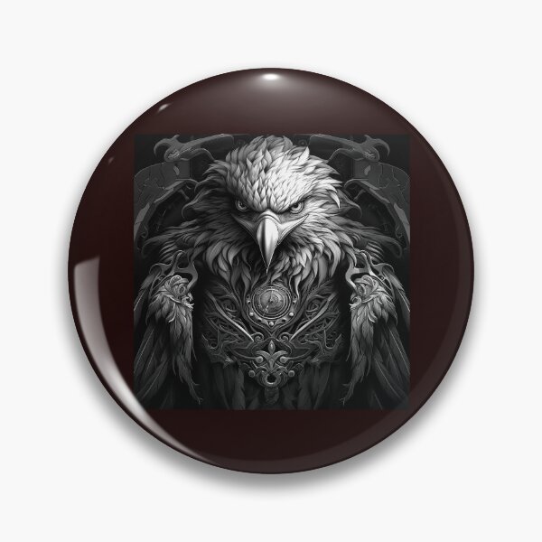 Item preview, Armored Eagle Warrior Black and White Fantasy Art designed and sold by inkoutninja.