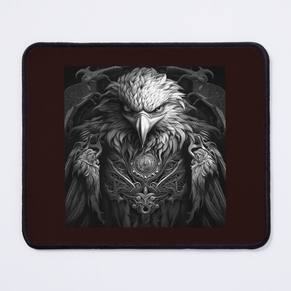 Item preview, Armored Eagle Warrior Black and White Fantasy Art designed and sold by inkoutninja.