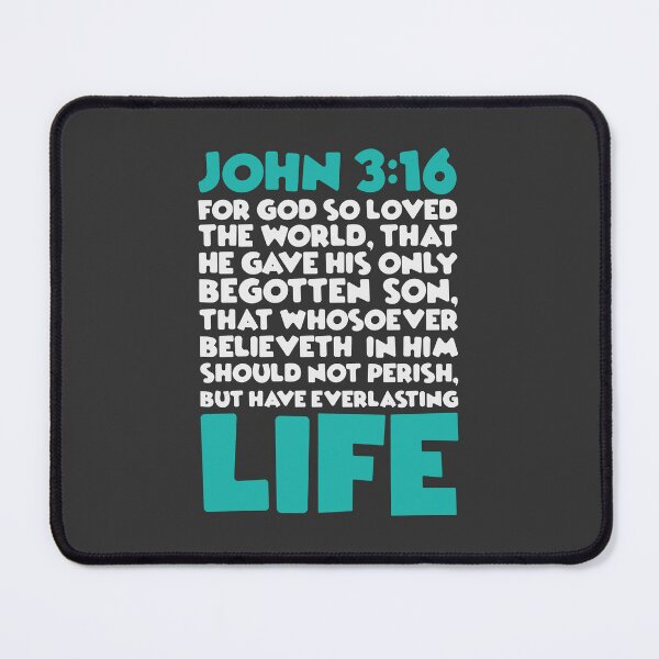 Item preview, Gospel of John 3:16 - Eternal Life Typography designed and sold by Drawings Project.