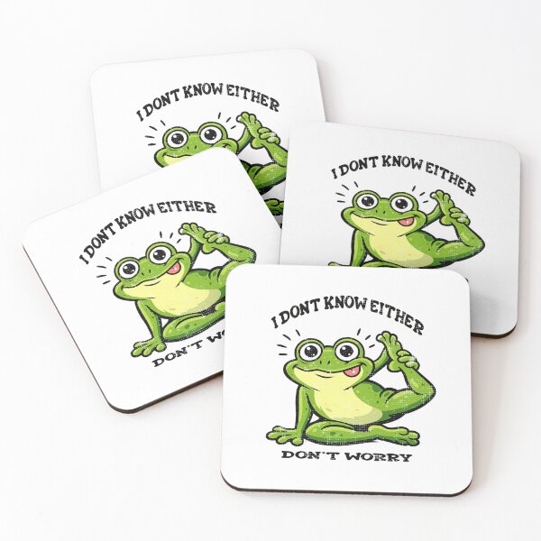 Item preview, Funny Yoga Frog I Don't Know Either designed and sold by LayercraftArt.